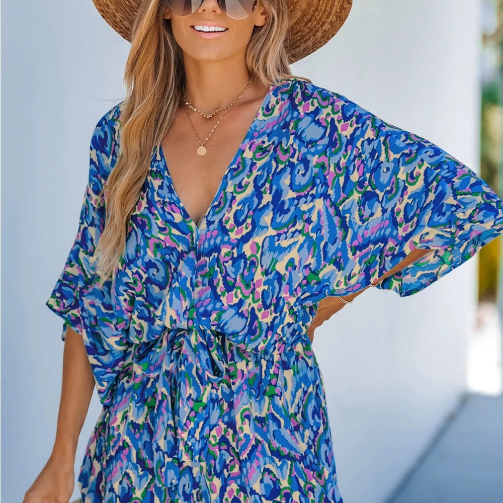 Cupshe Multicolor Patterned Swim Cover-Up